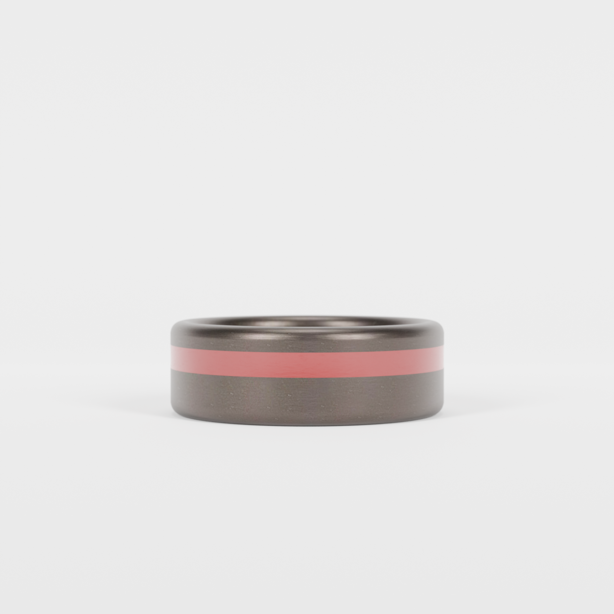 Brushed Tantalum Thin Red Line Ring Element Ring Co