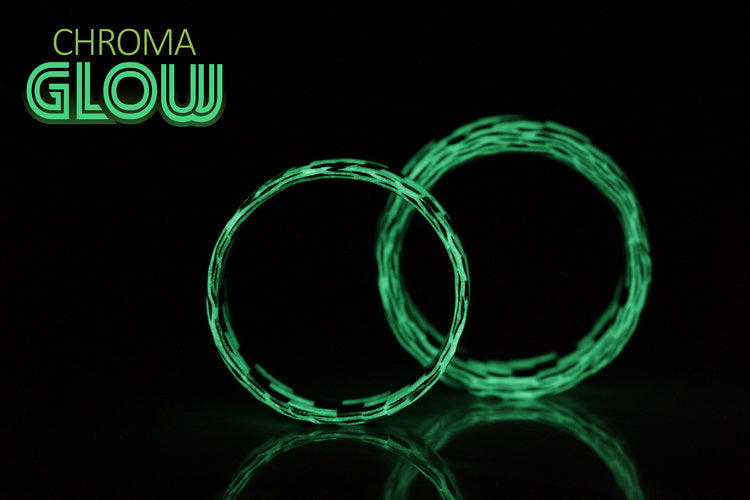 Ultralight Glowing Carbon Fiber Ring Glowing Side View