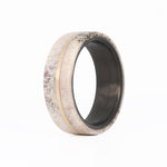 Antler Wedding Ring with Gold Inlay and Carbon Fiber Sleeve