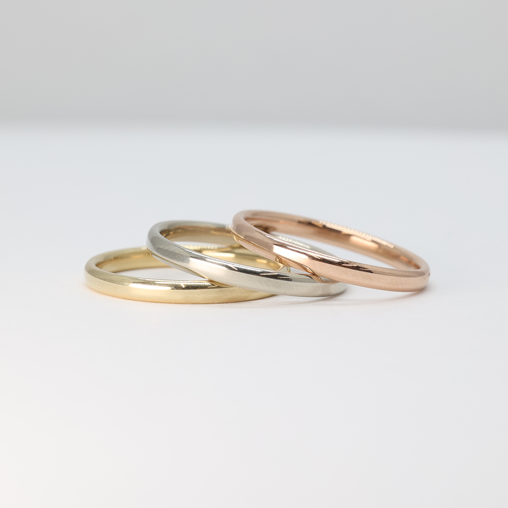 Yellow gold 2025 stackable wedding bands