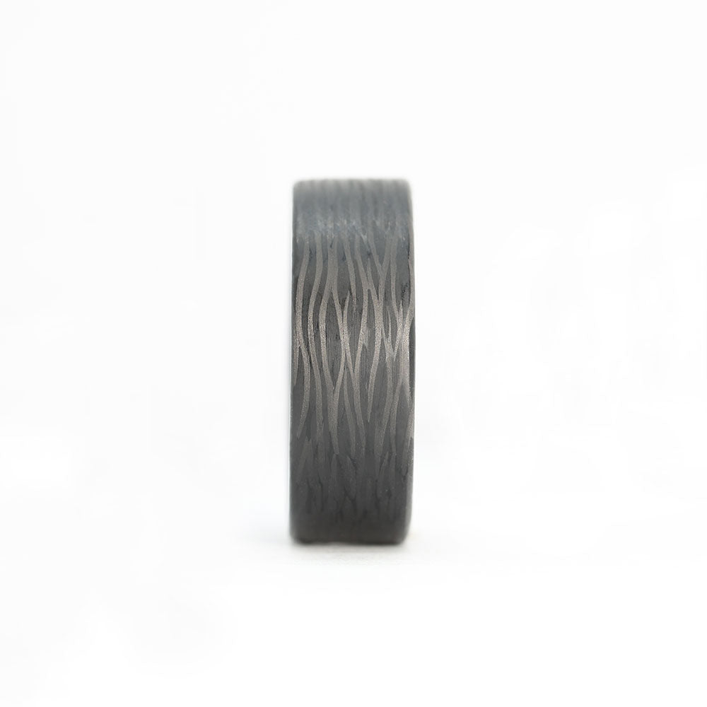 Men's Carbon Fiber Wedding Band Front View