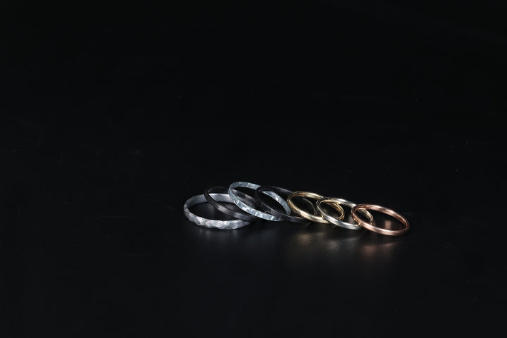Stackable Carbon Fiber and Glass Fiber Rings on a flower