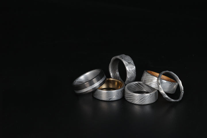 Damascus Steel Men's Wedding Rings