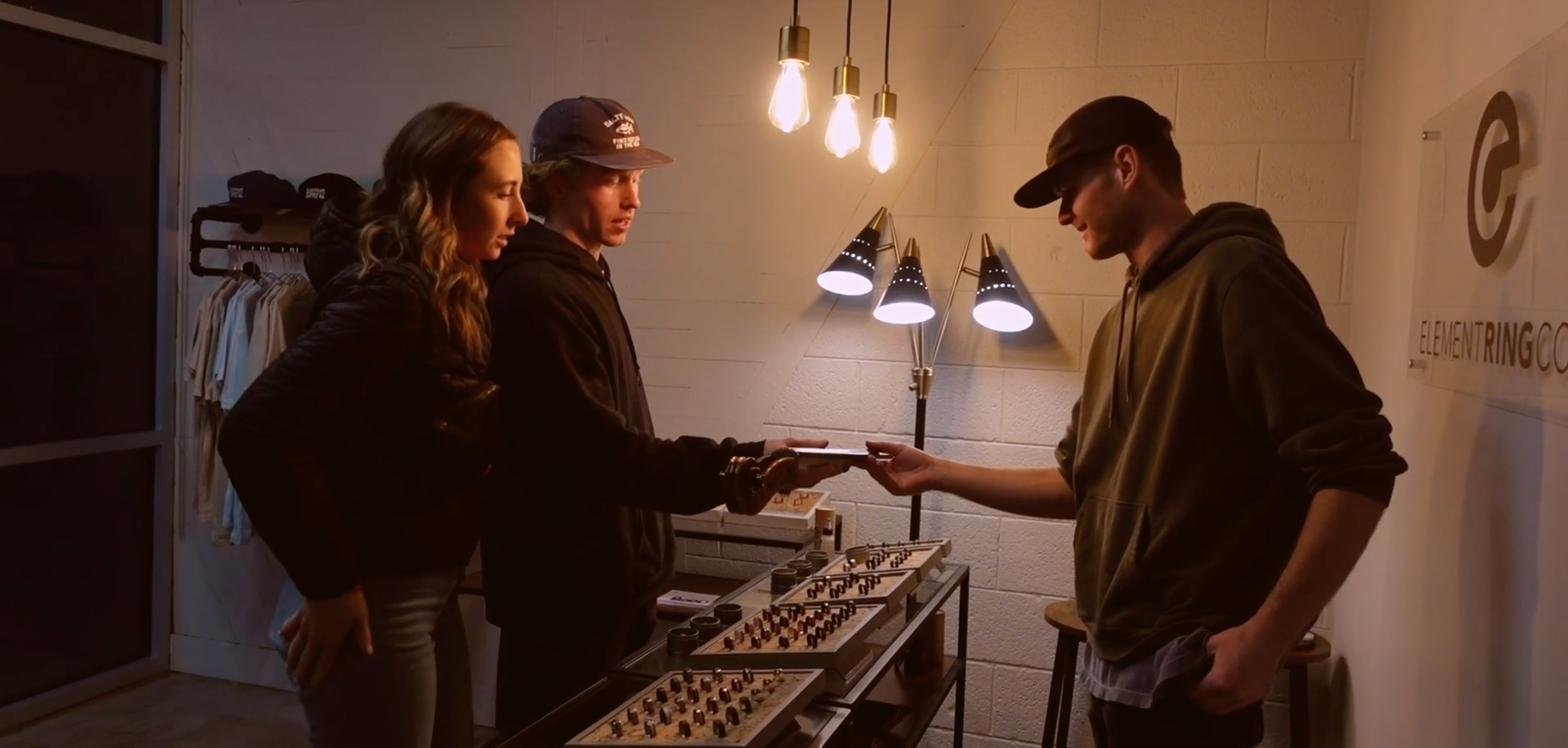 Jeweler showing ideas of rings