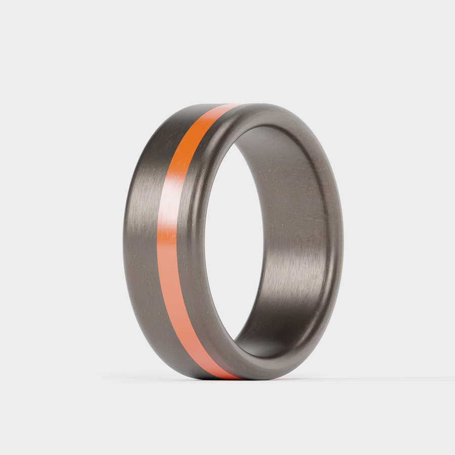 Orange 2025 titanium ring