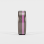 Brushed Tantalum Thin Purple Line Ring Front View