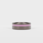 Brushed Tantalum Thin Purple Line Ring Laying Flat
