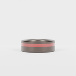 Brushed Tantalum Thin Red Line Ring Laying Flat