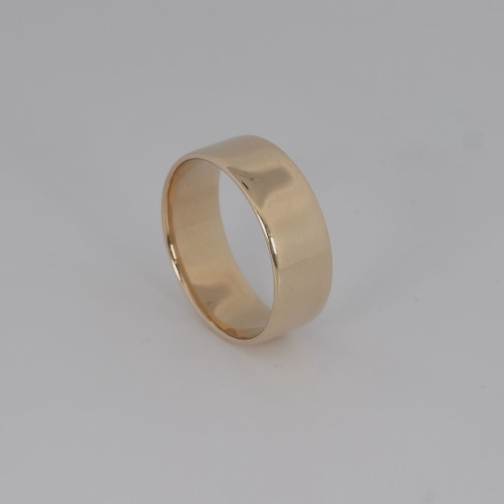 Plain Pipe Cut Gold Wedding Band Ring | deBebians