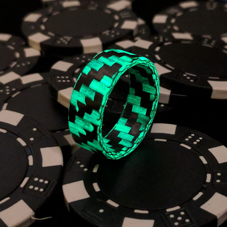 Carbon Fiber Glow Ring At Poker Night