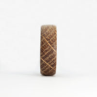 whiskey barrel ring with carbon fiber sleeve front view