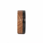 Whiskey Barrel Men's Ring with Forged Carbon Fiber Front View