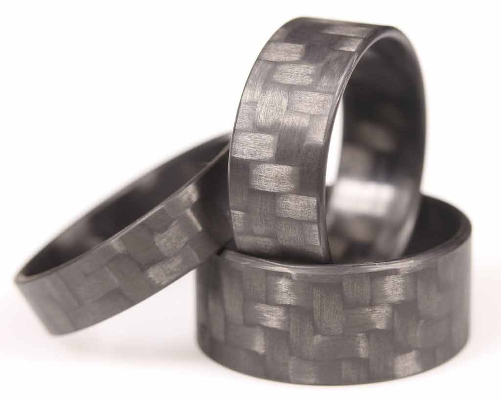 Non Conductive Wedding Ring Made from Fiber Glass | Element Ring Co. 9.5 / 8mm