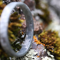 gray stackable ring made from glass fiber interior close up