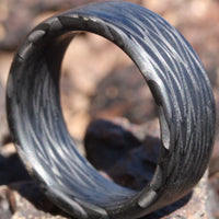 Men's Carbon Fiber Wedding Band In The Desert