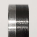 Men's Titanium Band with Carbon Fiber Front Close Up