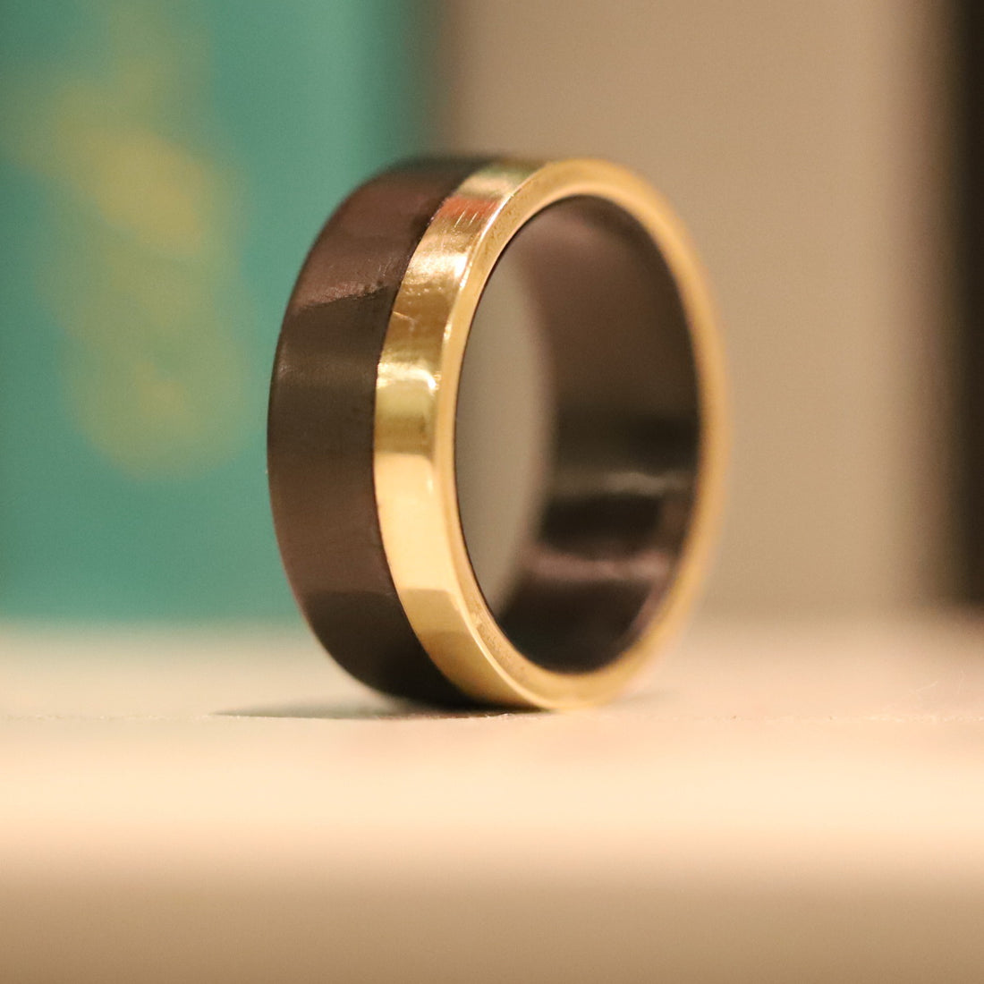 Gold and Forged Carbon Fiber Ring | Forged Carbon Fiber Liner | Patrick  Adair Designs