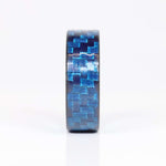 Blue Carbon Fiber Ring with Blue Aluminum Interior Front View