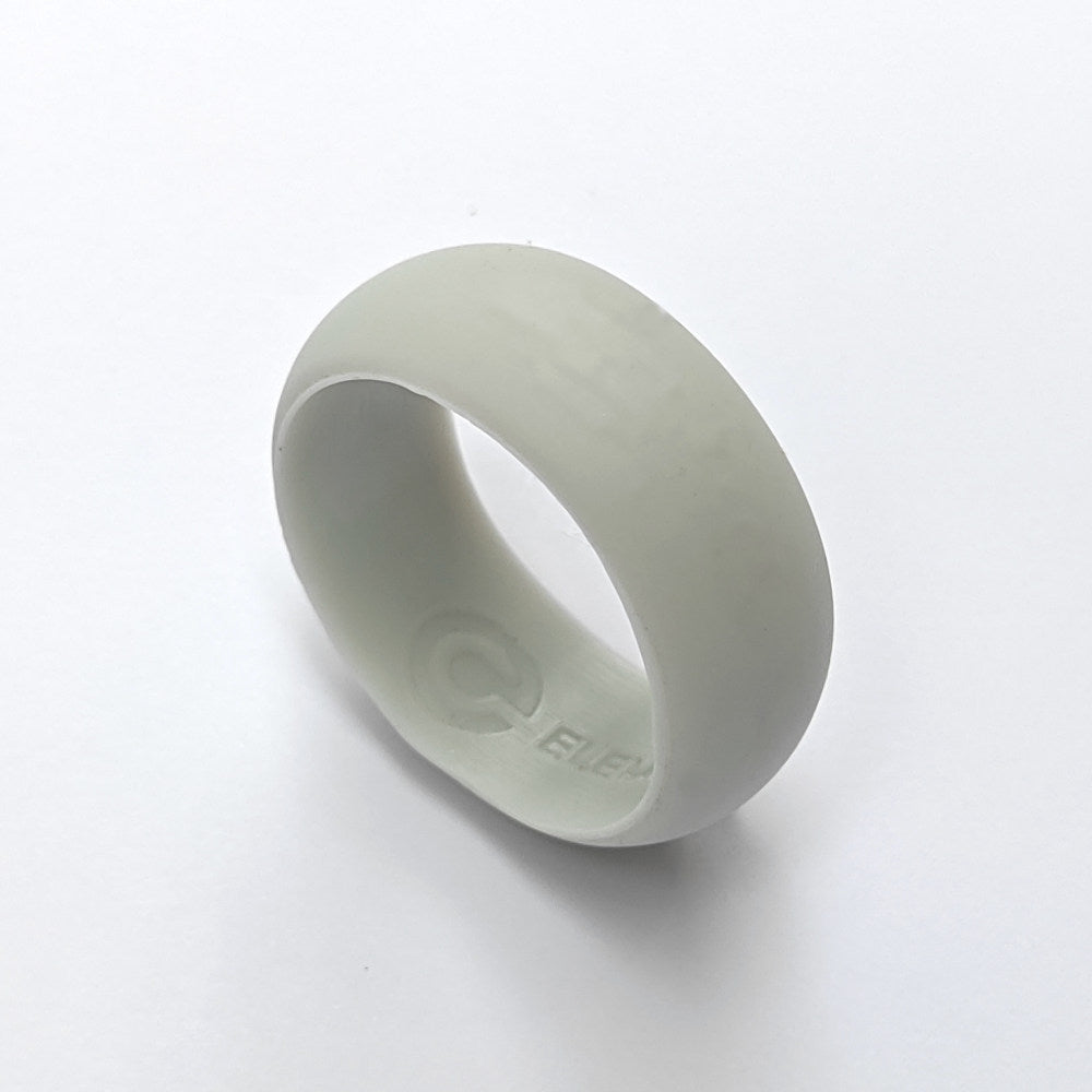 nonconductive silicone men's ring in white