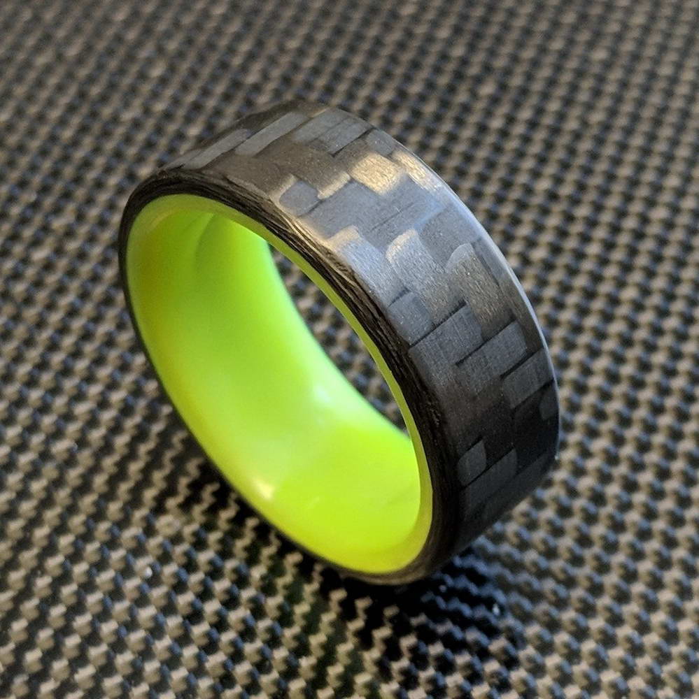 Orange Glow Ring with Carbon Fiber - The Orange Racer