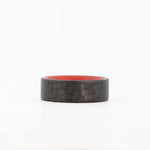 Red Glowing Ring with Carbon Fiber Laying Flat
