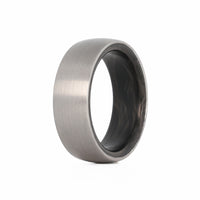 Men's Tungsten Carbide Ring with Forged Carbon Fiber Interior