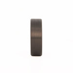Green Aluminum Men's Ring with Carbon Fiber Front View