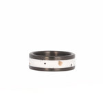 Terrazzo Ring For Men with Carbon Fiber Rails and Interior Laying Flat