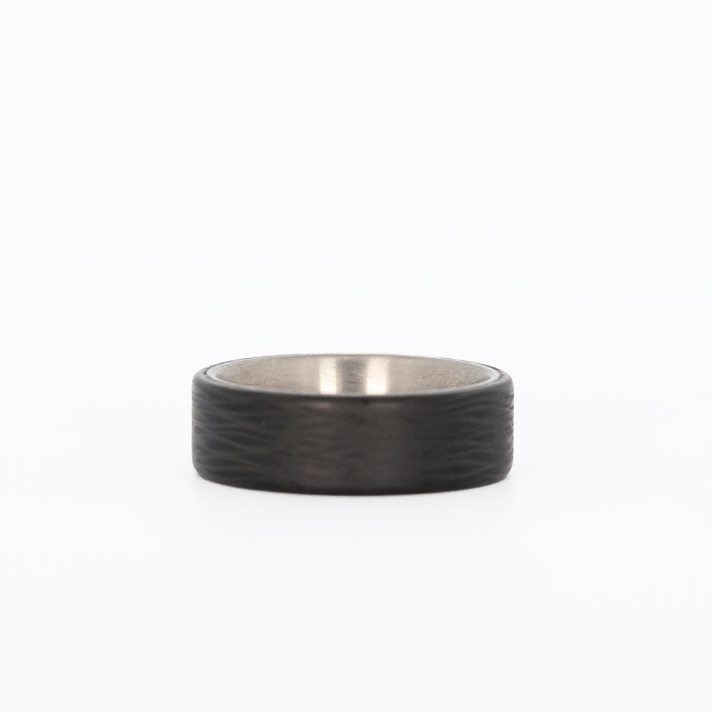 Titanium Ring Handcrafted with Carbon Fiber Exterior by Element Ring ...