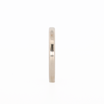 white gold stackable ring front view