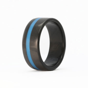 Thin blue line ring