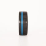 Thin blue line ring front view