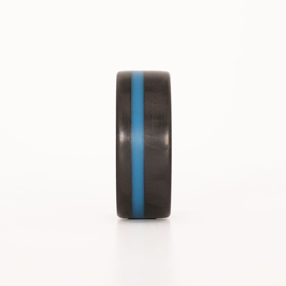 Thin blue line ring front view