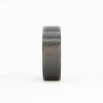 whiskey barrel wedding ring with carbon fiber exterior front view