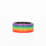 Pride Rainbow Glow Ring Laying Flat