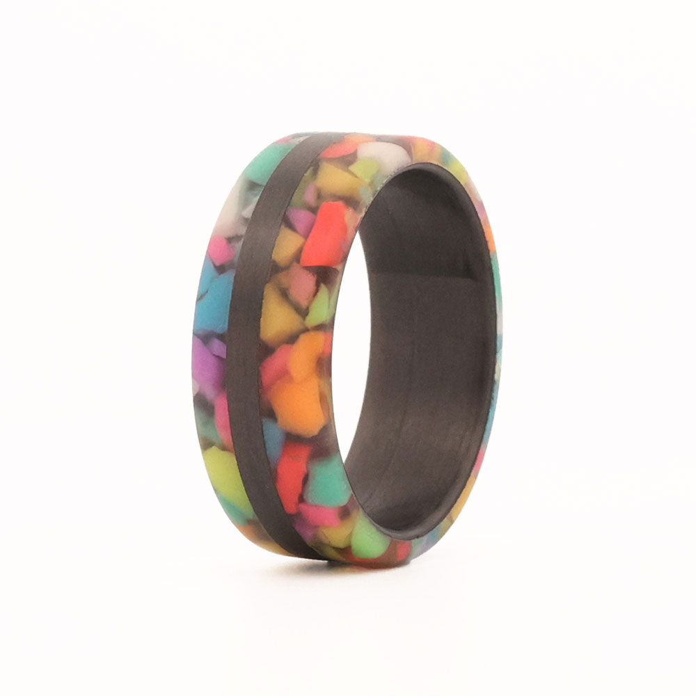 Rainbow Chroma Colored Glow Ring On White Background