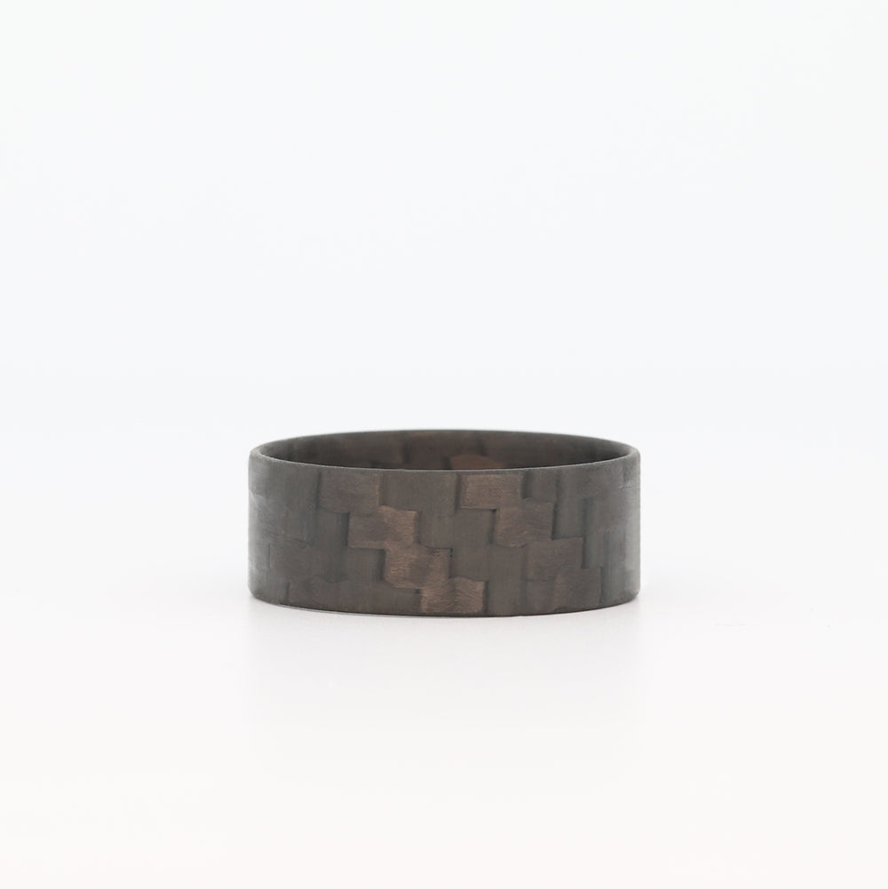 Ultralight Glowing Carbon Fiber Ring Laying Flat