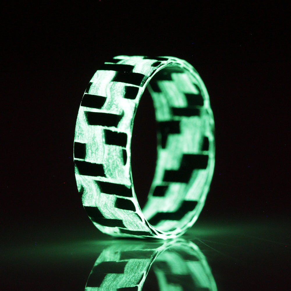 Ultralight Glowing Carbon Fiber Ring Glowing