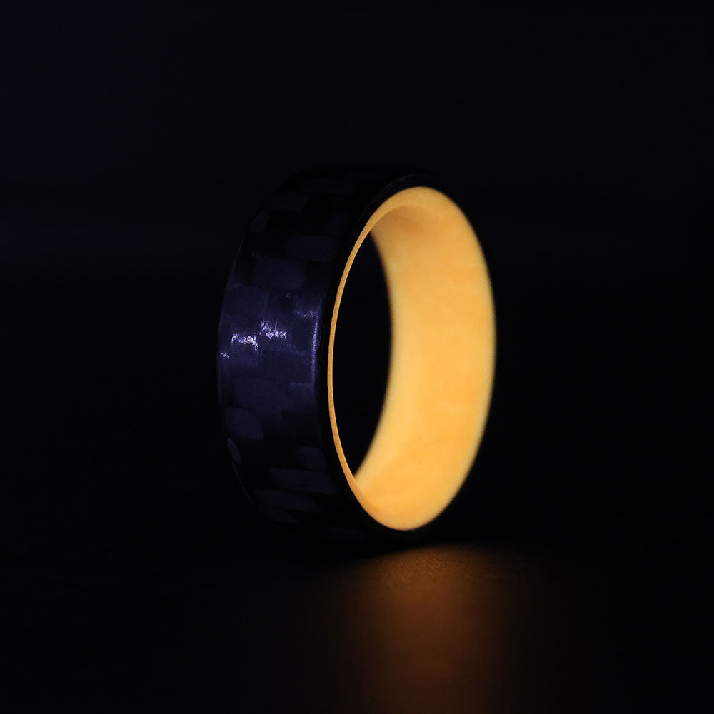 Orange Glow Ring with Carbon Fiber - The Orange Racer