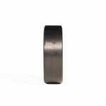 Mens Antler Wedding Band with Carbon Fiber Front View
