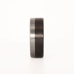 Men's Titanium Band with Carbon Fiber Front View
