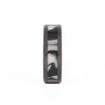 black camo wedding band with carbon fiber rails and sleeve front view