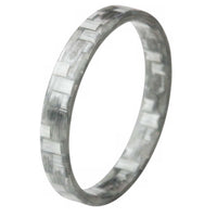gray stackable ring made from glass fiber pattern close up