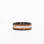 Deer Antler Men's Wedding Band Laid Down