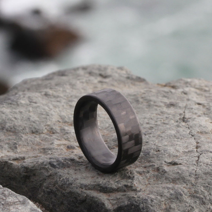 Carbon Fiber Ring On A Rock