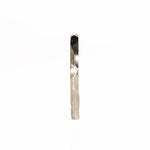 Stackable Hammered White Gold Ring Front View