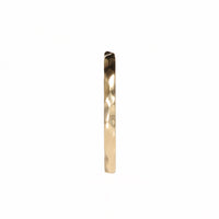 Stackable Hammered Gold Ring Front View